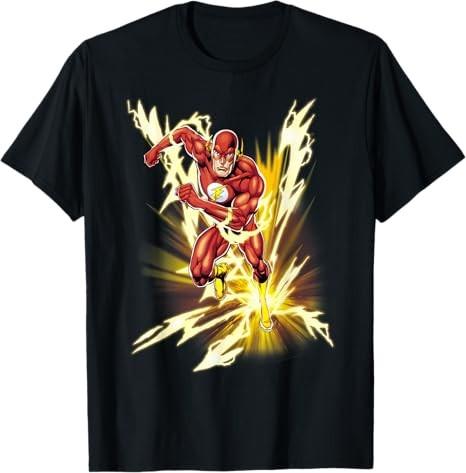 Comics The Flash Lightning Speed Black TShirt S