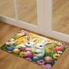 VIKAMA Cartoon Easter Doormat Rabbit & Egg Pattern Soft Non-Slip Entrance Welcome Mat Kitchen Bedroom Rug Festive Home Decor