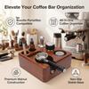 Adjustable Espresso Tamping Station Walnut Wood Tamper Holder Stand  Coffee Station