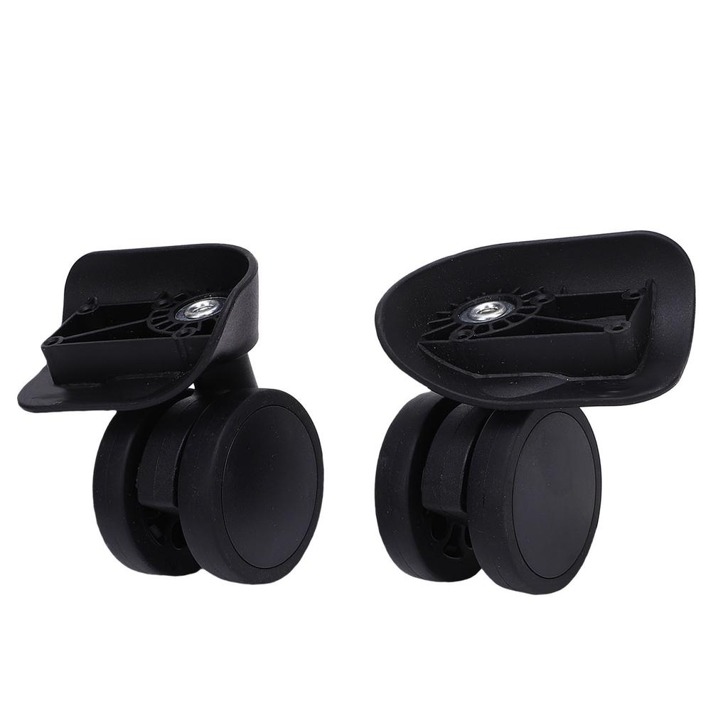 2pcs Luggage Suitcase Double Row Wheels Black Quiet Universal Rotation Casters Replacement