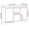 Artisan Oak Sideboard 101.5 x 35 x 70 cm Particleboard