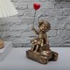Flying Balloon Girl Tank Art Figure Statues Banksy Figurines Collection Interior Decoration Accessorie Pop Street Resin Ornament