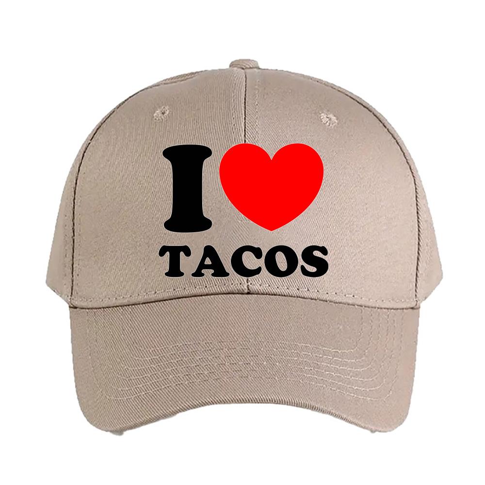 I Heart Tacos Cap summer woman Man Adult Hat Fashion Casual Adjustable Printed Baseball Caps Trucker Cap