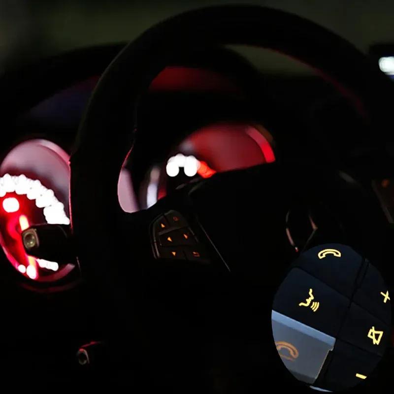 Car Steering Wheel Button Cover Trim  Lnner Decoration Sticker for Mercedes Benz A B GLA CLA GLS GLE CLS W176 W246 W177
