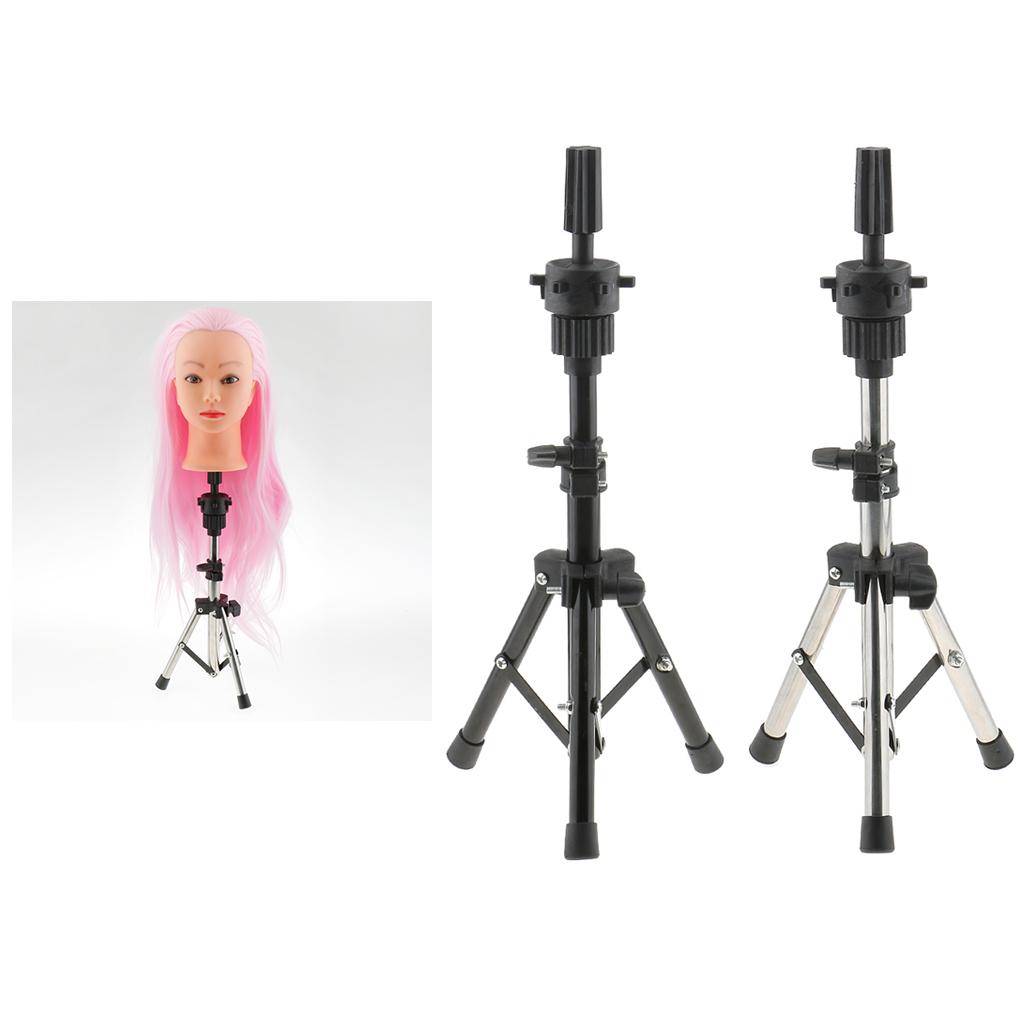 20" Hair Practice Training Hairdressing Weaving Doll Head+Tripod