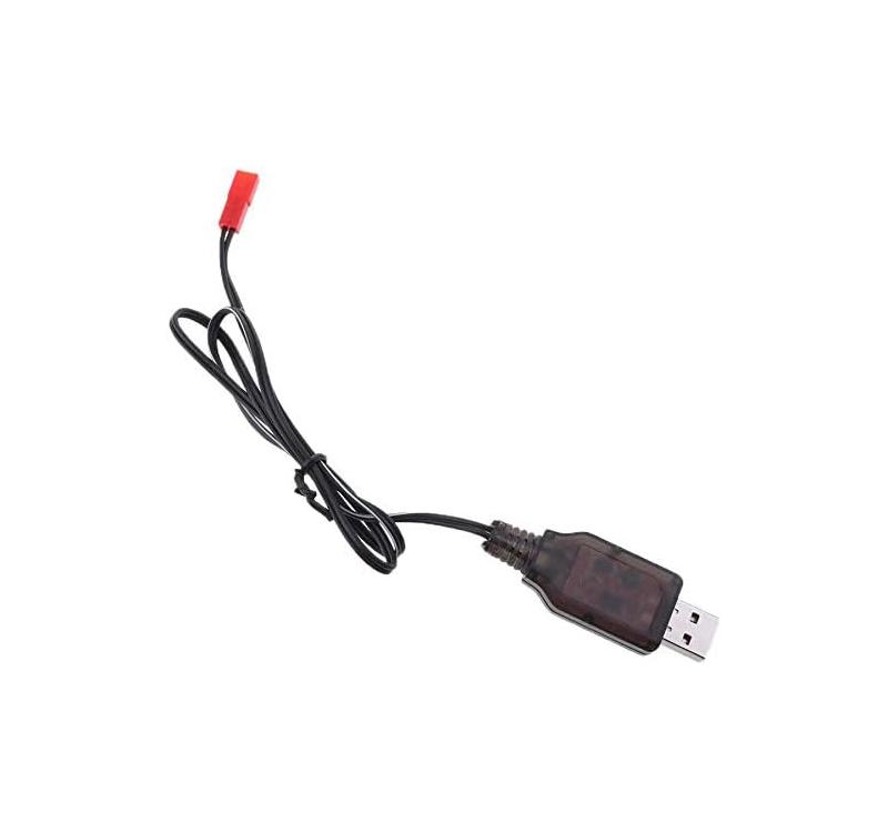 USB Charger 6V NiMH NiCd for Remote Control Toy Batteries – JST 2P Cable – Overcharge and Short Circuit Protection – For Drone, Airplane, Quadcopter
