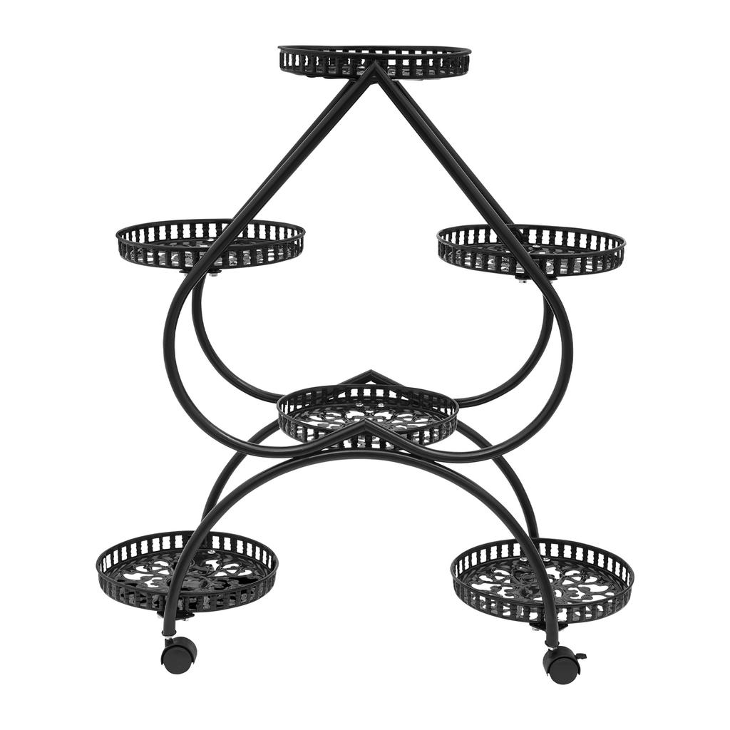 Topfpflanzenständer, Herzförmiger Topfhalter, Pflanzenregal, 73x28x80cm, Vierstöckiges Design, für Wohnungen, Büros, Geschäfte, Gärten