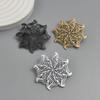 Sunflower Brooch Hollow Shirt Cufflinks, Stainless Steel Accessories