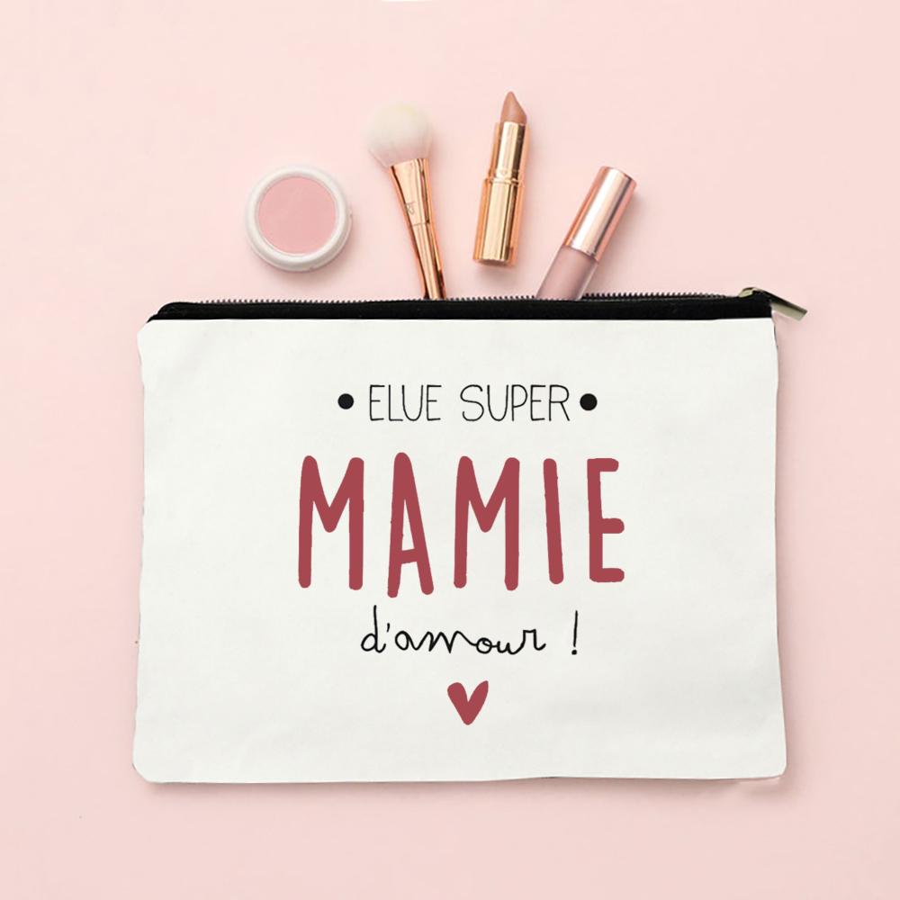 Thank You Grandma for All These Magical Moments Print Makeup Bag Travel Toiletries Organizer Bags Women Cosmetic Case Mamie Gift