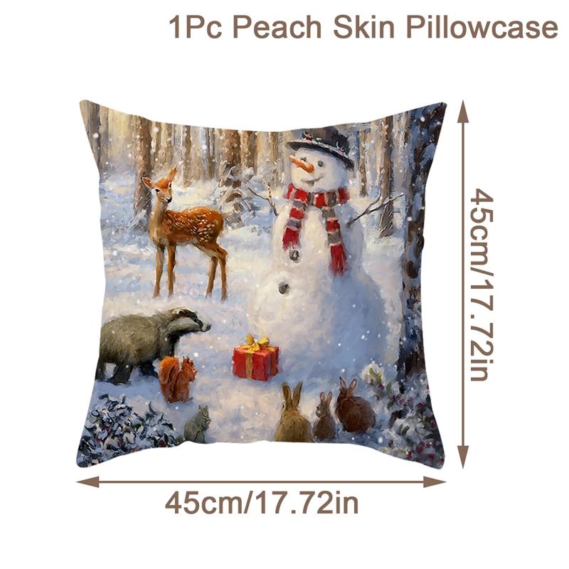 Christmas Cushion Cover Merry Christmas Decorations For Home 2025 Cristmas Ornament Pillow Case Xmas Navidad Gifts New Year 2025