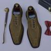 Mode Britischer Stil Echtes Leder Kuhveloursleder Oxfords Schuhe Elegant Gesellschaftlich Männlich Hochzeit Business Kleiderschuhe