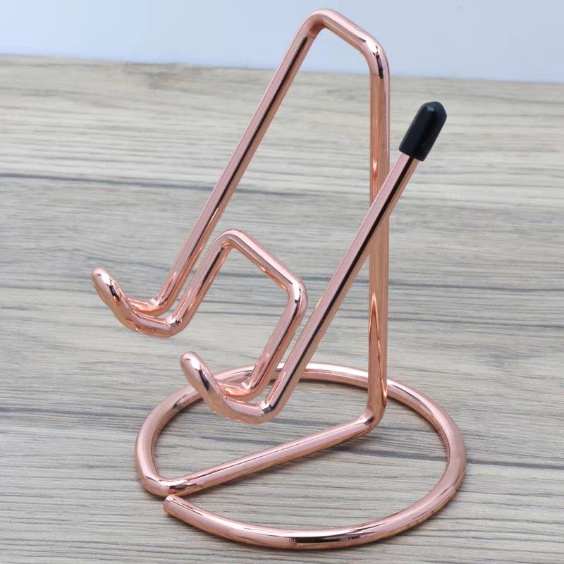 

Universal Metal Desktop Phone & Tablet Stand for Live Broadcasting рожевий колір золота