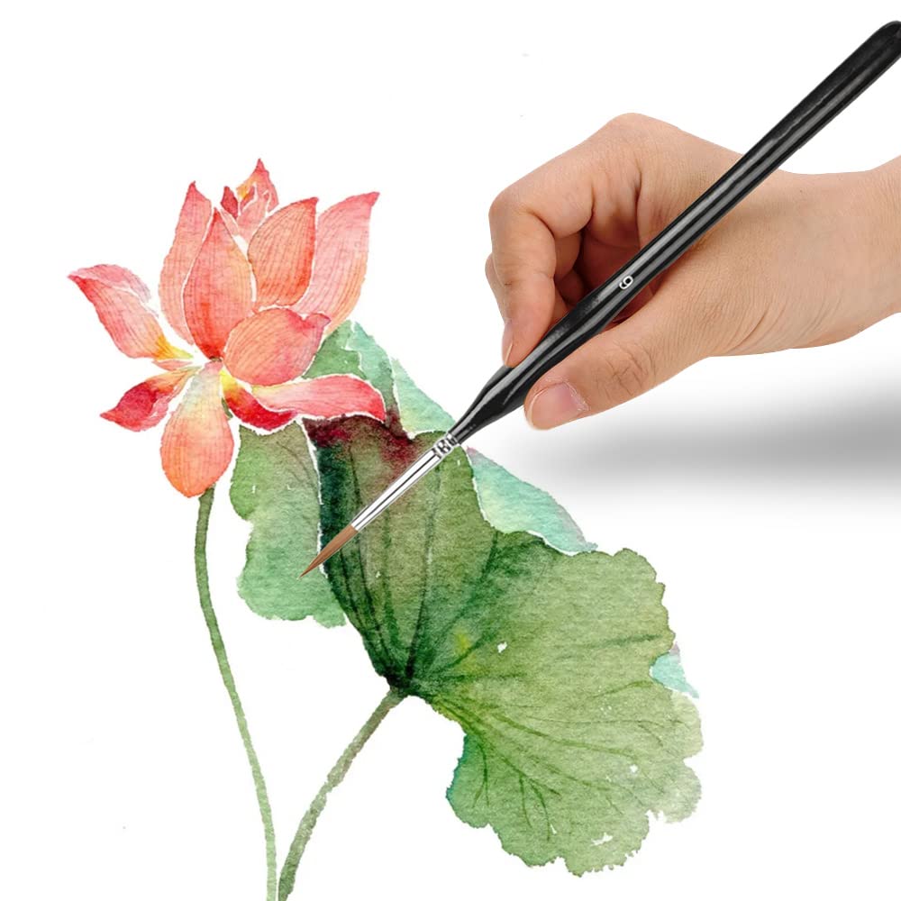 Pędzle artystyczne malarskie precyzyjne do szczegółów 11 sztuk