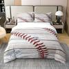 Copripiumino Baseball Matrimoniale Per Ragazzi Bambini Copripiumino Sportivo Campo da Baseball Set Letto Gioco con la Palla Gamer Coperta Trapuntata 3 Pezzi