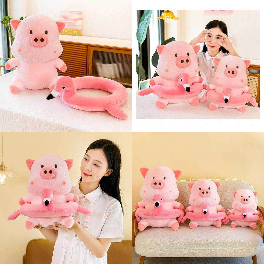 Adorable Cream Pig Plush Toy Soft Animal Doll For Kids And Decorative Pillow 35cm To 60cm Sizes