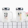 MOZHOU Cartoon Ceramic Mug with Mirror Lid