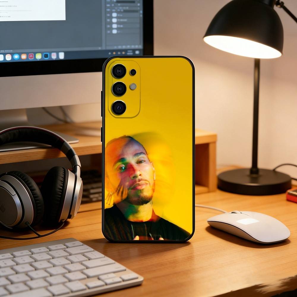L-Lewis Hamilton Phone Case Black Silicone Soft For Samsung S25,S24,S21,S22,S23,S30,Ultra,S20,Plus,Fe,Lite