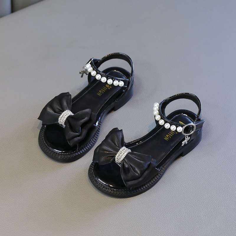 

Girls sandals medium and older children 2025 popular summer fashion small fragrant style girls soft sole children s casual princess shoes foot length plus 0.5-0 choose the inner length