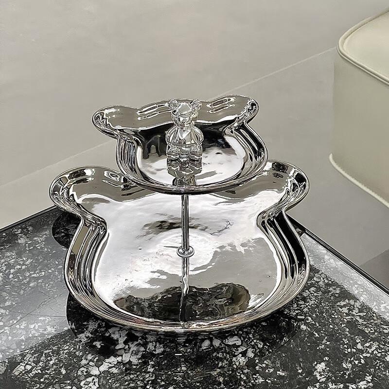 Ceramic Tiered Fruit and Dessert Plate