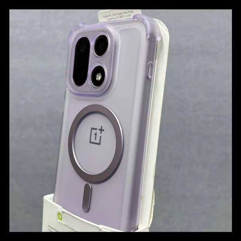 Magnetic Shockproof Soft TPU Airbag Case For Oneplus 15 1+15 Wireless Charging Anti-Fall Silicone Back Cover For 1+ 15 Bumper