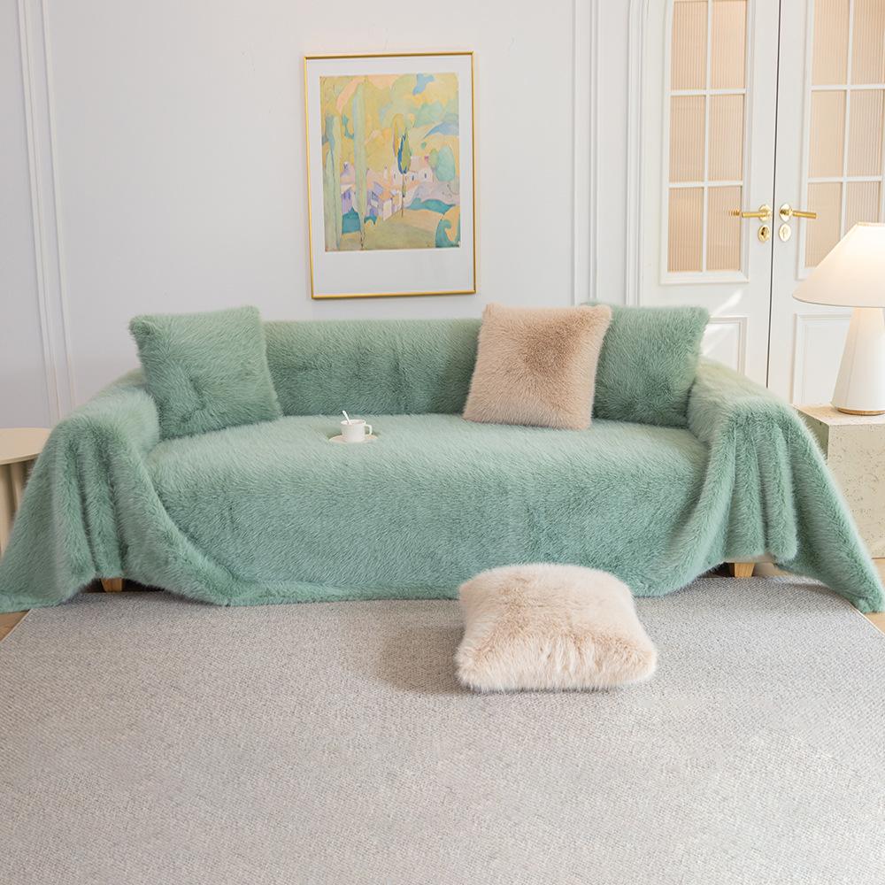 

Французское полотенце для дивана из норки, утолщенный бархатный чехол для дивана, универсальное высококачественное плюшевое зимнее одеяло 180*130cm