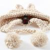 Rabbit Ear Kids Knitted Hat Solid Color Warm Winter Cap Warm Crochet Beanie  Outdoor Winter