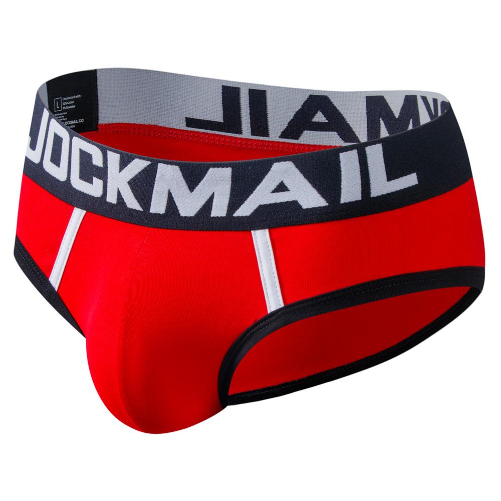 

Трусы JOCKMAIL Хлопковое мужское нижнее белье контрастного цвета M красный