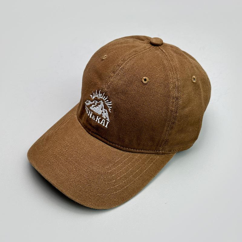 High Quality Mountain Embroidered Baseball Cap Men'S And Women'S Sunshade Retro Washed Casual Versatile American