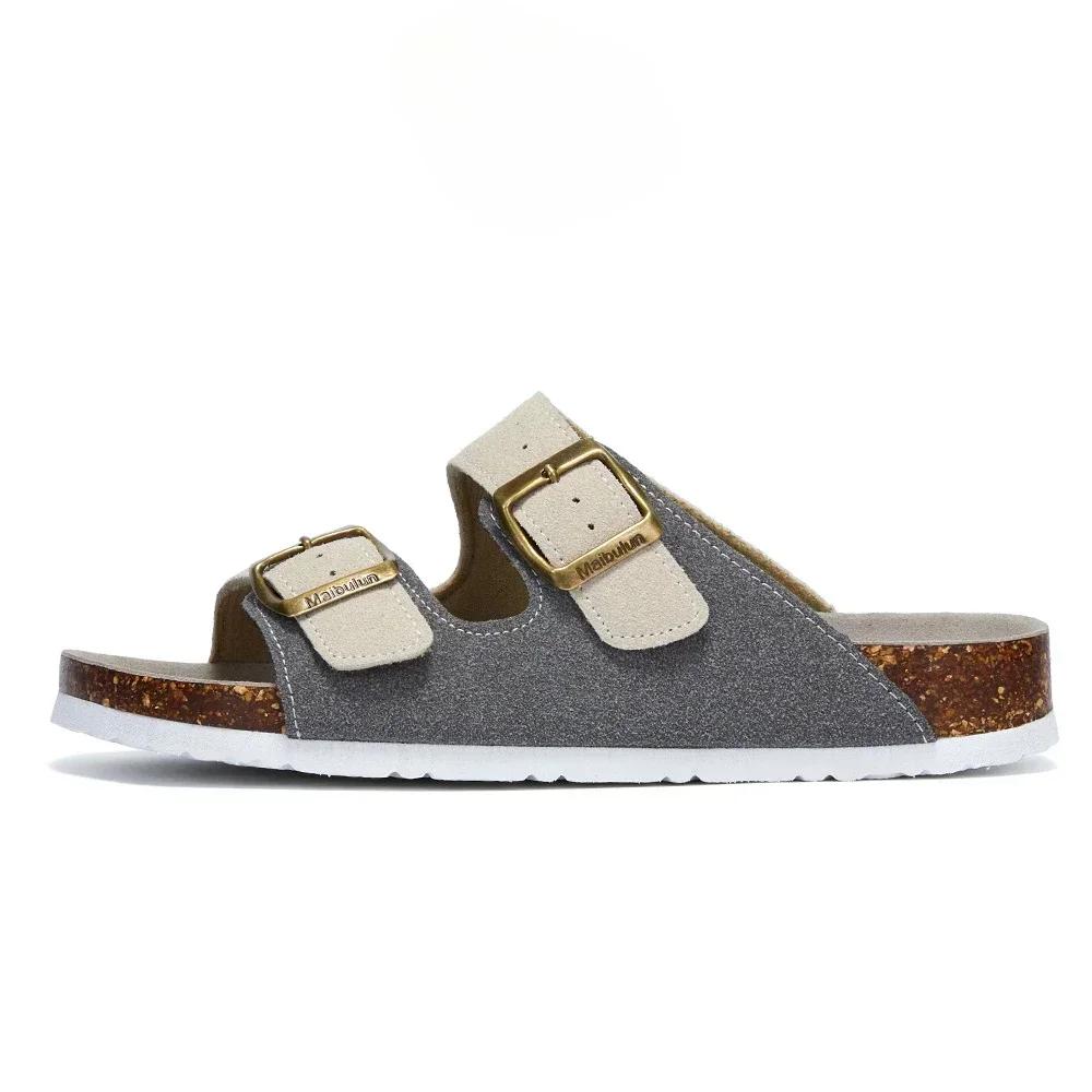 2024 New Summer Women's Cork Slippers Luxury Indoor Bottom Non Slip Shoes For Women Men Slippers Casual Beach Flip Flops Sandals