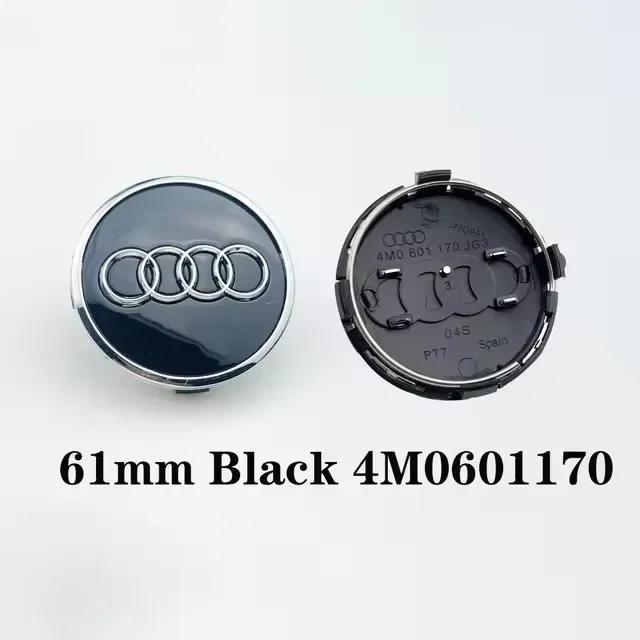 4 stk. For Audi A1 A3 A4 A5 A6 A7 4 stk. 60/61/68/69 mm Bilfelg Senterkapsel Felgkapsel C7 C6 C5 B5 B6 B7 B8 B9 D3 Q3 Q5 Q7 TT