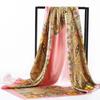 Colorful Square Silk Scarf Soft Hair Bandana Luxury Satin Scarf Hijab  Daily