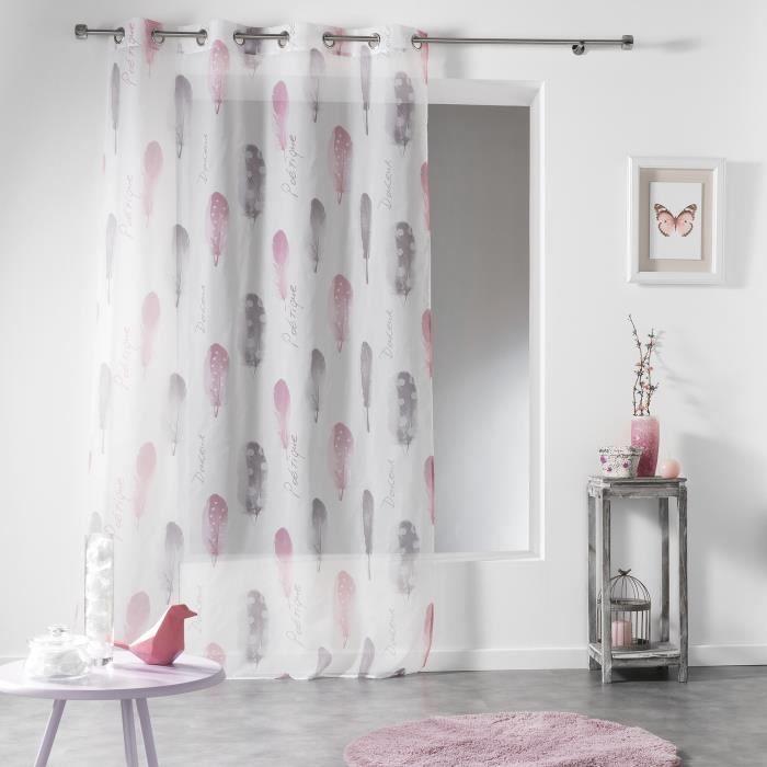 Panneau rideau - Poetique - Voile - 140x260cm - 100% polyester - Lavable en machine