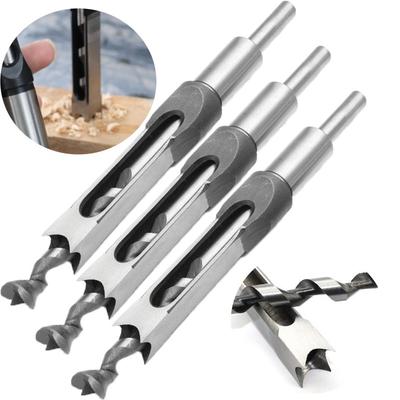 High-speed Steel Twist Drill Bits for DIY Furniture Square Hole Bit Drill Woodworking Cutting Tools Durable Mortising Chisel