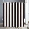 Cortina de chuveiro com linhas geométricas abstratas, estampa de letras, preto e branco, cortina de chuveiro, cortinas de banho escandinavas simples, decoração de banheiro