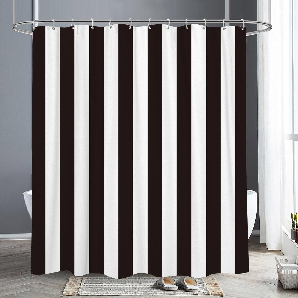 

Абстрактные геометрические линии занавеска для душа с буквенным принтом черно-белая занавеска для душа простая скандинавская занавеска для ванной комнаты декор ванной комнаты 180x210cm-70x83in