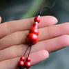 Diy Decoration Handmade Chinese Cinnabar Gourd Key Chain For Bags Mobile Phones  Unisex Pendant Gift