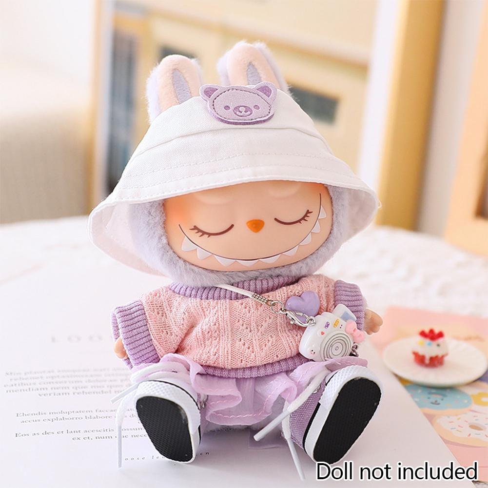 

Миниатюрный Прекрасный Свитер Сари Набор для 17см Кукол Лабубу Милая DIY Кукольная Одежда Модные Аксессуары Прекрасный Наряд Подарки для Девочек Друзей 04#