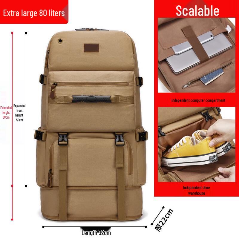 

ZuoYou Extra Large Expandable Canvas Backpack
