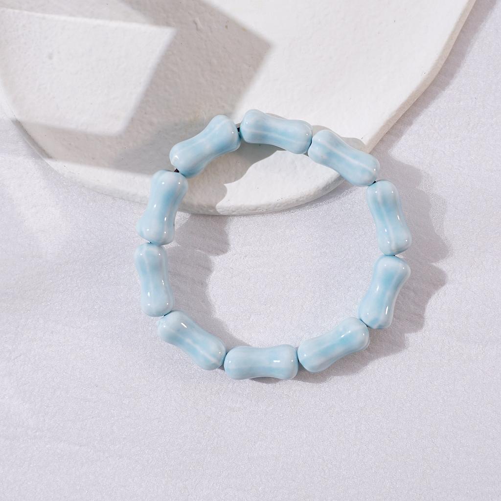 Ceramic new fashion flower glaze bead bracelet multi-color leisure ethnic style student