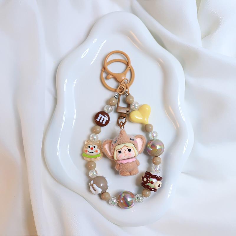 

Милый мультяшный кулон с бусинами брелок аниме брелок рюкзак кулон флокированная сумка кукла украшения аксессуары подарки