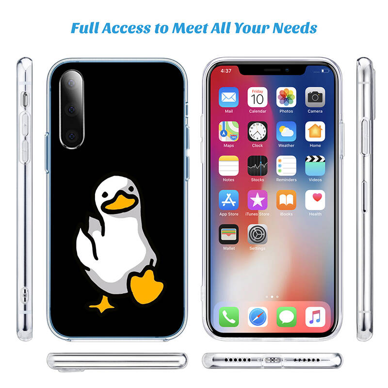 DUCK Cartoon Phone Case for Motorola Edge 20 30 S30 40 50 Fusion Lite Plus Pro Ultra Neo One Action Zoom Hyper Power Macro Vision
