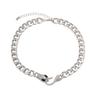 Snake Choker Necklace Black Silver Zircon Cuban Link Chain Accessory for Men and Women Cool Vikinged Goth Styles