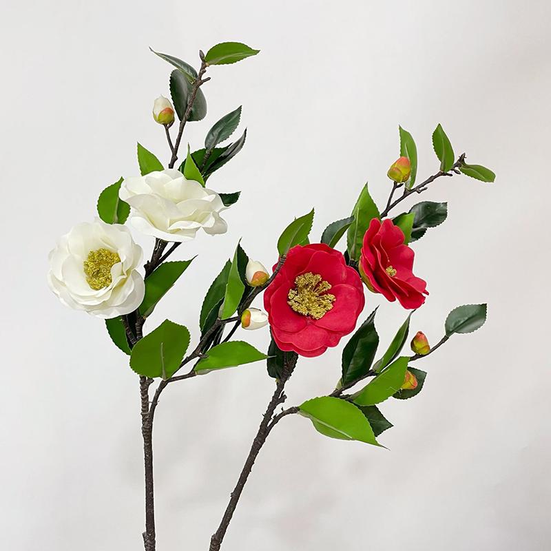 58Cm High Quality Artificial Camellia Camellia Silk Fake Flower Flower For Diy Home Garden Wedding Living Room Office Decoration