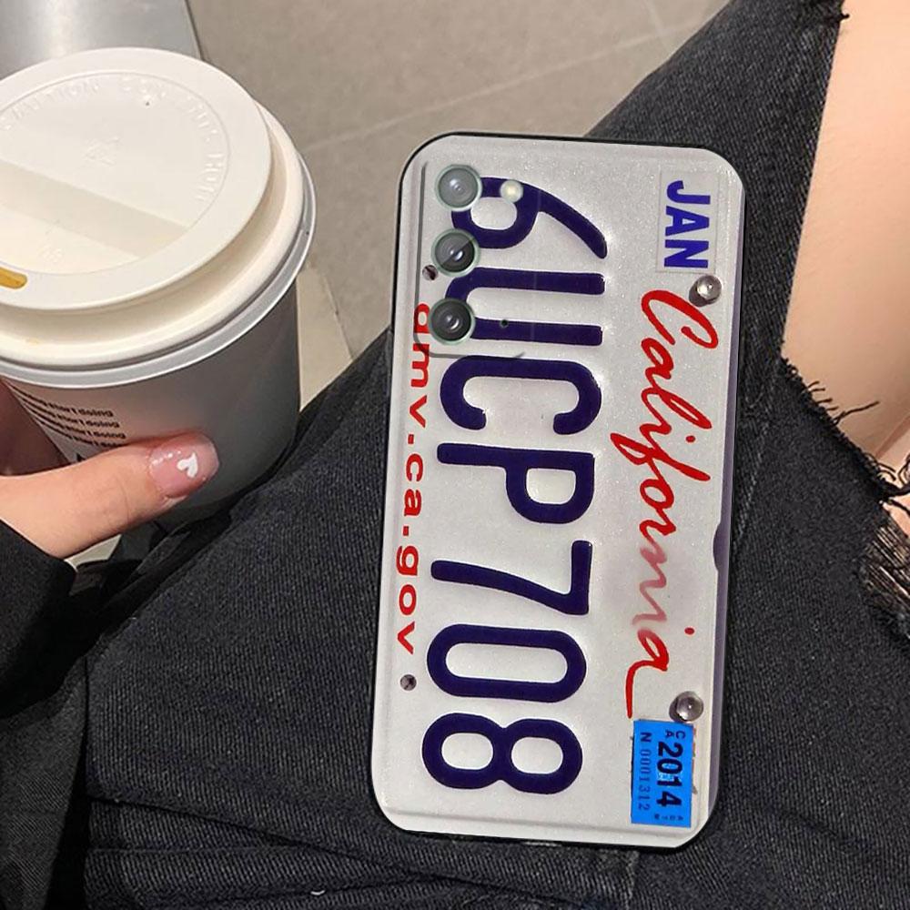 

Lucky License Plate Number Phone Case For Samsung NOTE 20 10 M23 M53 A80 A70 A50 A30 A24 A13 A12 A07 A06 A05S A04 A03S A03 Cover Samsung A02(M02)