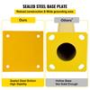 Safety Bollard, 42 Inch Height Bollard Post, 5.5 Inch Diameter Steel Pipe Safety Bollard Post, Yellow Steel Bollard, Steel Safety Bollard with 8