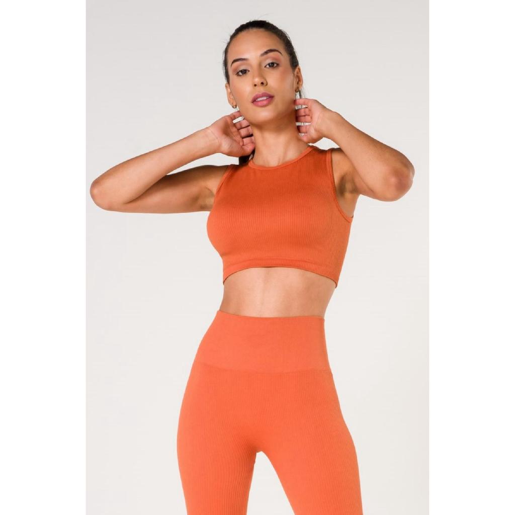 Nahtloser, gerippter Sport-BH