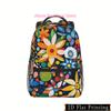 Stylish Chinese Plum Blossom Print Knapsack with Adjustable Back Straps, Roomy, Multiple Compartments, Plus Closure C