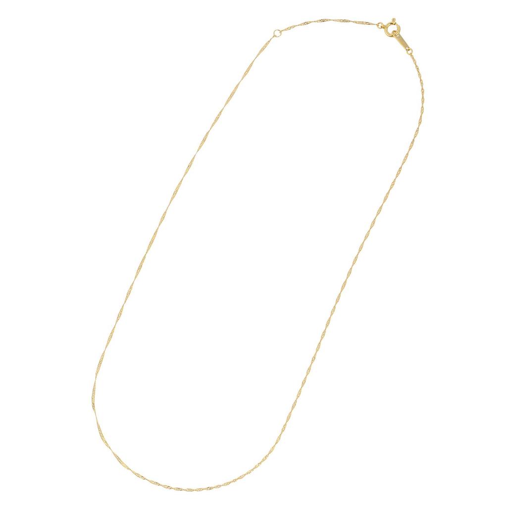 K18 Schraube Zertifizierte 18 Karat Gold Halskette [FAIRY CULLET] Kette, 45cm, Ca.. 0,9 mm breit, ca.. 0.7g,