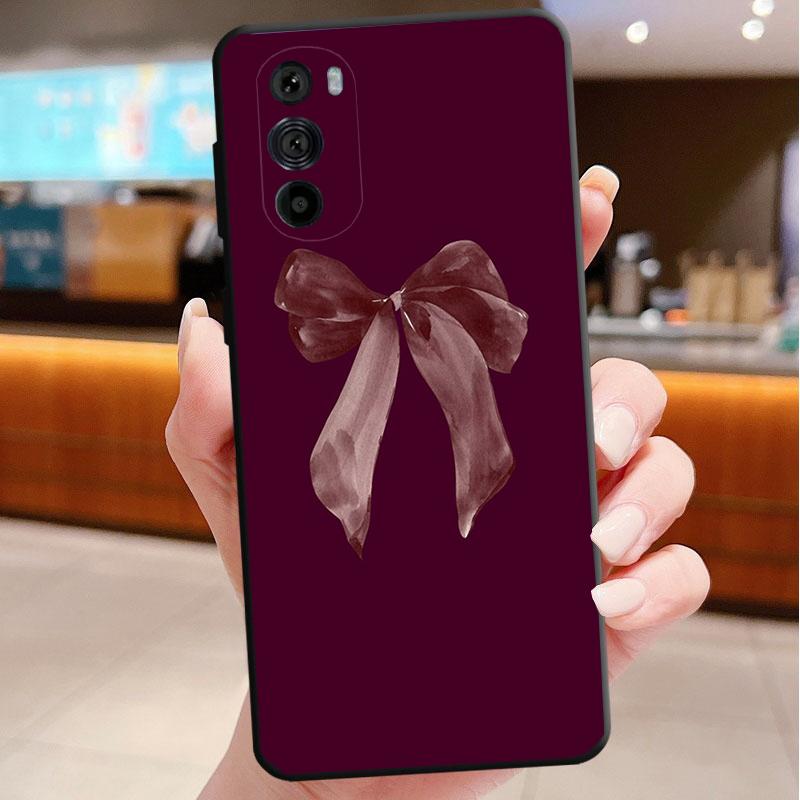 Pink Bow Tie Funda Phone Case For Motorola Edge 50 40 Pro 60 50 40 30 Ultra Neo Fusion Moto G Play G Stylus G Power G