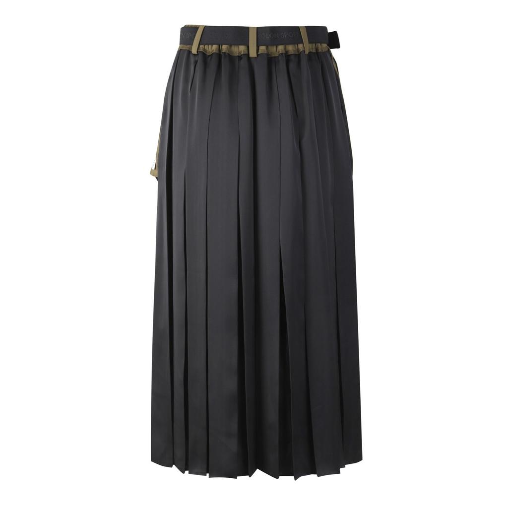 RECODE Pocket Patchwork Pleats Skirt_Rqkam24534Bkx